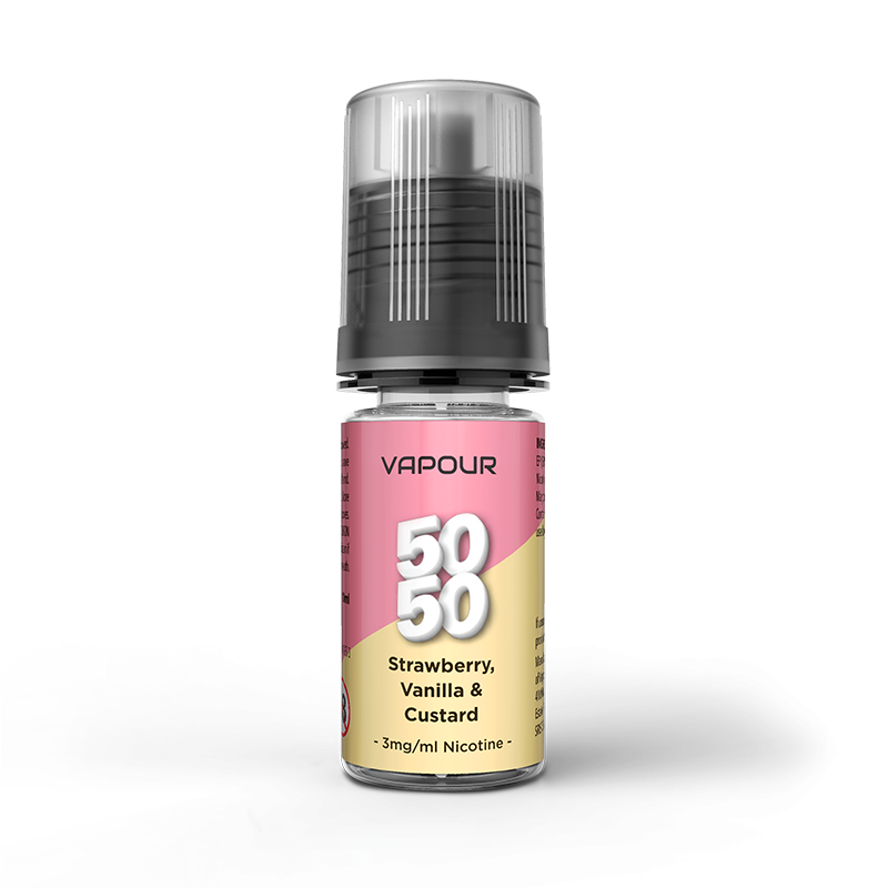 Vapour 5050 Strawberry Vanilla Custard E Liquid 10ml