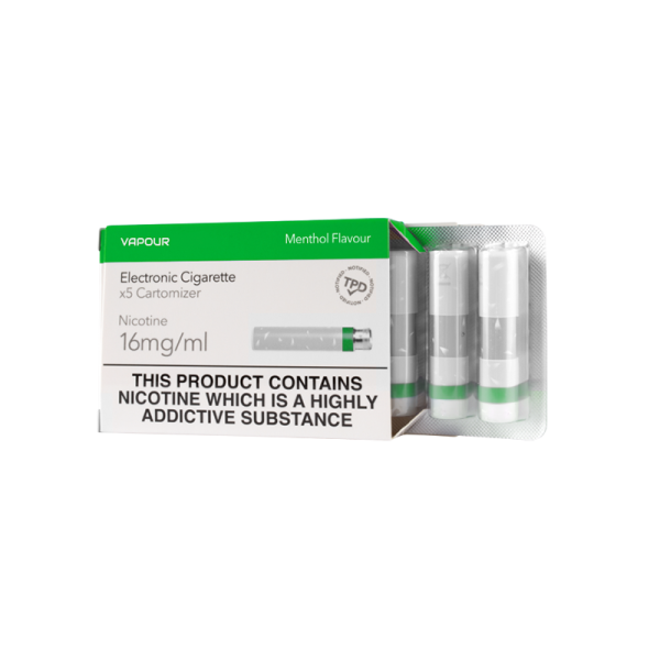 Vapour Menthol Cartomizer Refills – 5 Pack