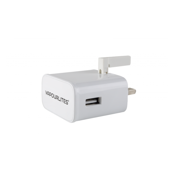Vapour USB To 3 Pin Slimline Mains Wall Charger